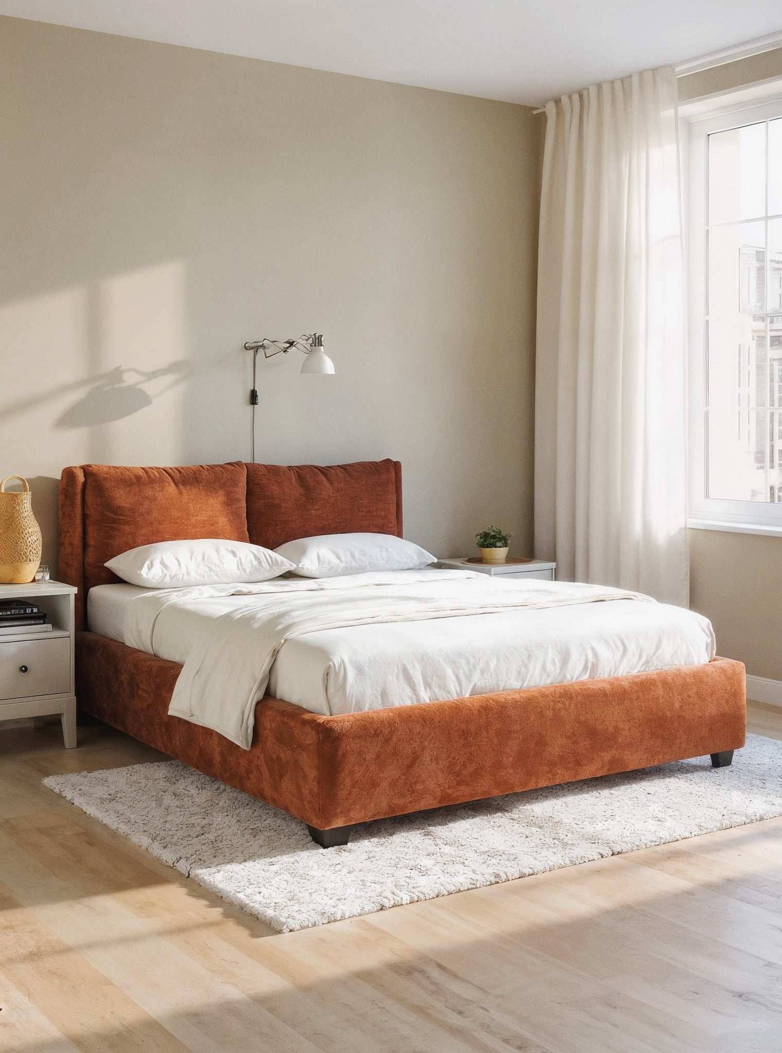 Padded Headboard Bed